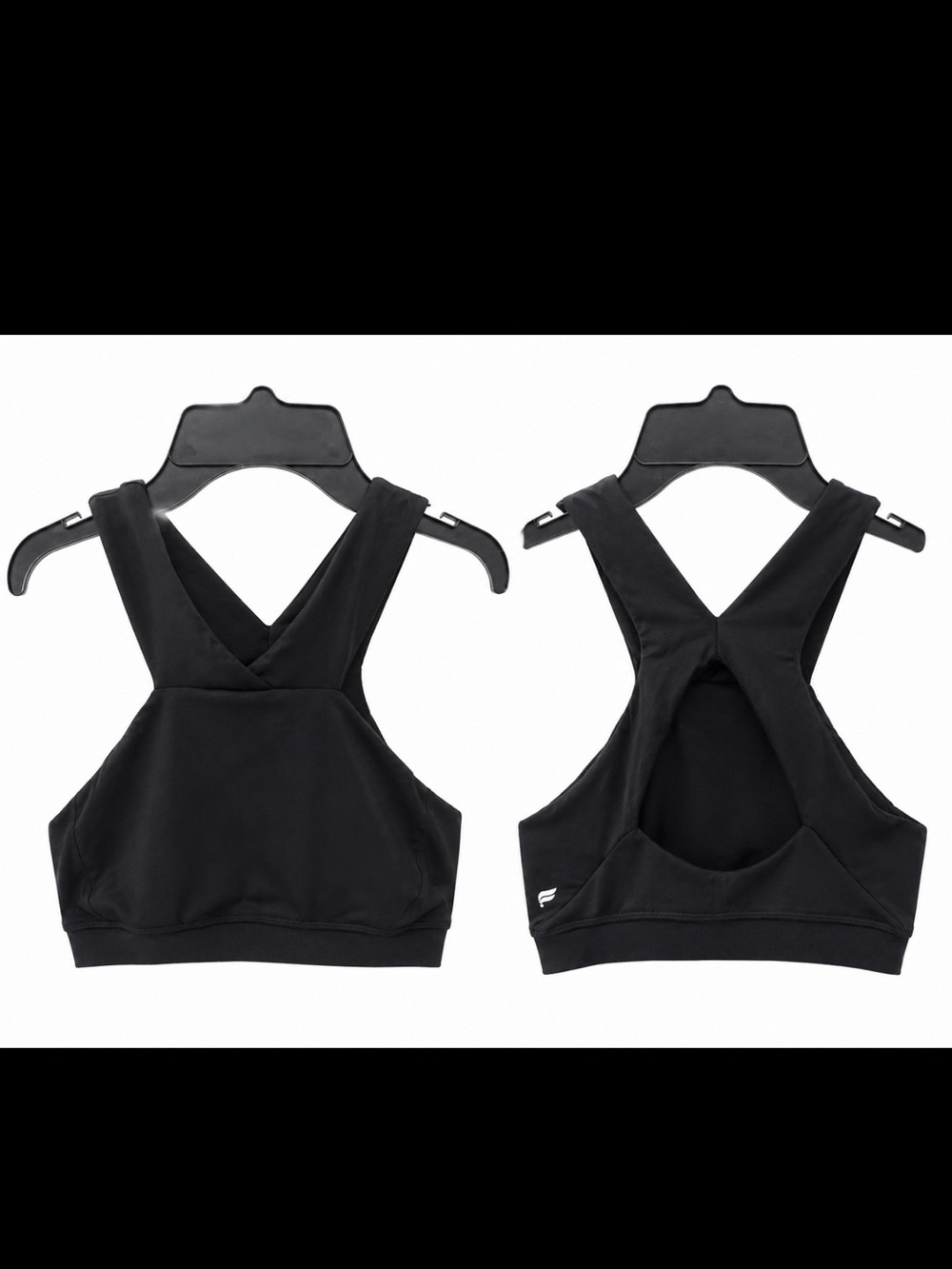 Fabletics Black Cross-Back Sports Bra